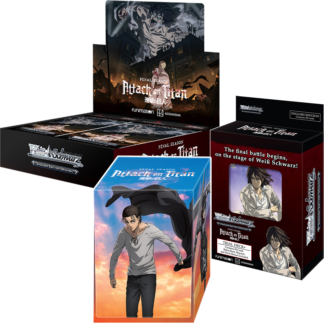 attack on titan weiss schwarz booster box Schwarz: Titan: Final Season First English Edition Weiss Schwarz title to be released before the Japanese Edition Weiss Schwarz: Attack on Titan